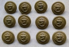 12 Uniformknöpfe Wehrmacht Kriegsmarine Tropen 21mm FLL 2.WK original TOP