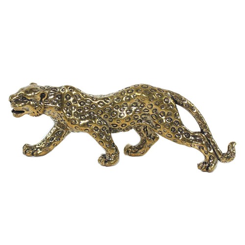 Massive messing leopard figur - messing,