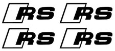 4x Audi RS Bremssattel Aufkleber Sticker RS3 RS4 RS5 TTRS RS6 RS8 einfarbig