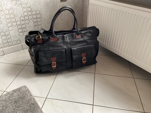 Leder reisetasche schwarz - leder,