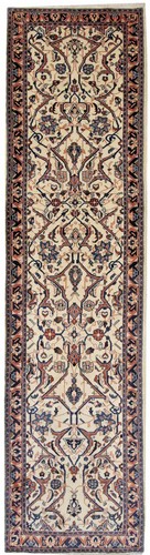 Sarough teppich 322x82 - sarough, weiß