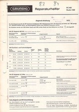 GRUNDIG Reparaturhelfer - RC 450 Studio 1500 - Anleitung Schaltbild - B3283