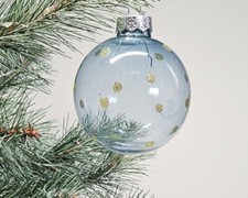 Christmas ball glass hand