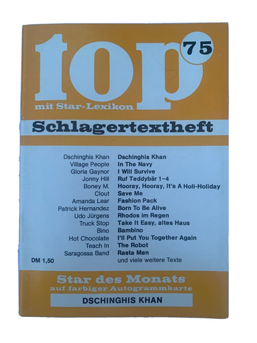 Top schlagertextheft 75 - schlagertextheft,