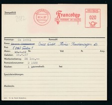 S2187) Francotyp AFS Stammkarte 1957 Goslar Orico Klima Rauchanlagen Luft...