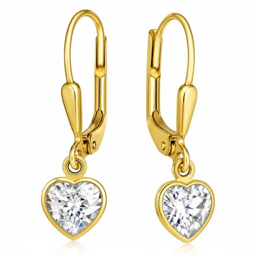 Herz ohrringe gold mit - herz, 23