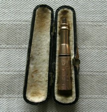 ALTE GOLDENE ZIGARETTENSPITZE - IM ETUI - SCHAUMGOLD