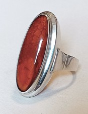 Ring  Silber Bernstein Vintage