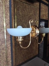 Dekorative Wandlampe Messing Mit Glasschirm