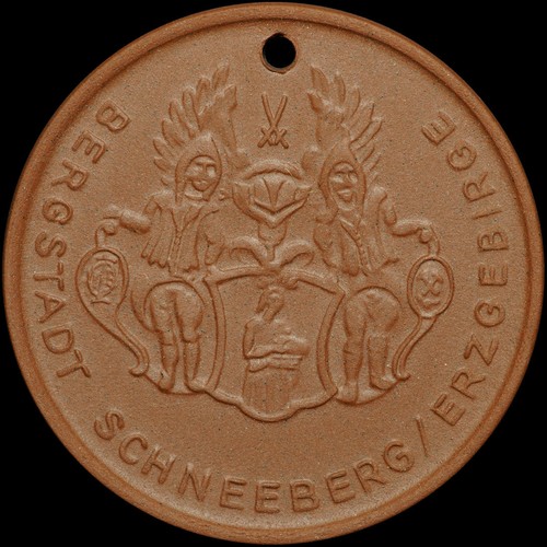 Bergbau porzellan medaille - bergbau:, porzellan-medaille