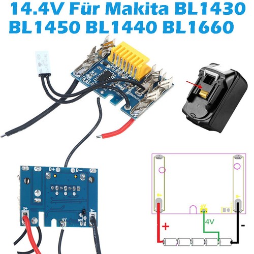 Batterie akku pcb ersatz - 14.4v,
