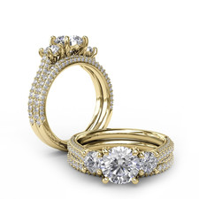 14K Gelbgold Ring Set für