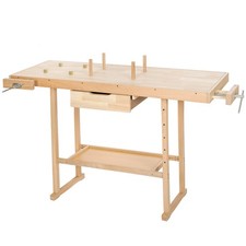 Werkbank holz mit - holz, schraubstock