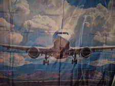 Flugzeug  Landing Foto-Wandhintergrund, 2,42 m x 1,82 m,