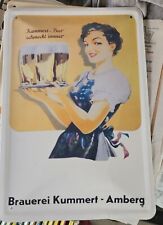 Blechschild "Brauerei Kummert Amberg" 30x20cm Sammlung