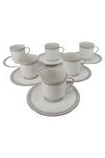 SELTMANN VOHENSTRAUSS Kaffeeservice 6 Gedecke Weiß Klassisch Elegant Porzellan