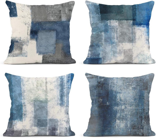 Set mit kissenbezügen blau - set, kissenbezügen,