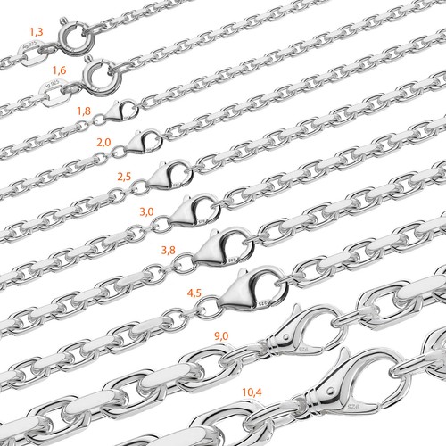 Massive ankerkette collier 925 - ankerkette,