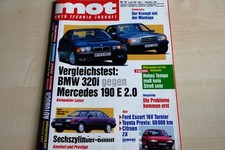 2) MOT 13/1992 - BMW 320i E36 Automatik mit 150 - Mercedes 190 E 2.0 W201 Automa
