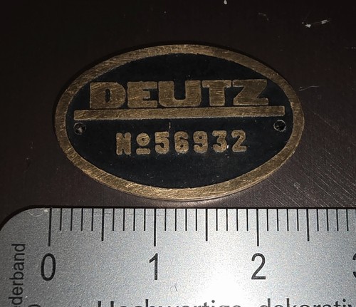 Messingschild deutz 56932 - messingschild,