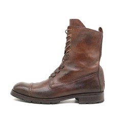 Dolce & Gabbana Herren 2073 6019 Stiefel dunkelbraun Leder Knöchelhoch EU 42