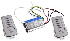 4 Kanal Wireless Lichtschalter Funkschalter Wandschalter, 2x Fernbedienung Sleep