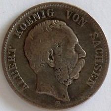 Sachsen mark 1876 könig - sachsen,