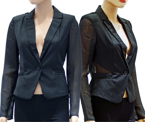 Damen chiffon langarm - chiffon,