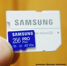 Samsung Pro Plus 256 GB Micro SDXC SD Speicherkarte 180 MB/s UHS-I U3 V30 A2