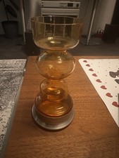 Hyazinthen Glas Vase Craquele