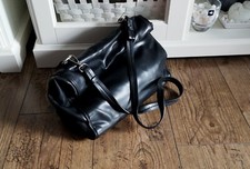 ZARA ❤ Paperbag Tasche schwarz veganes Leder Umhängetasche Schultertasche 