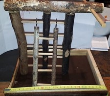 Spiel- u. Klettergerüst aus Holz für Vogelvoliere ca. 27 x 20 x 24 cm