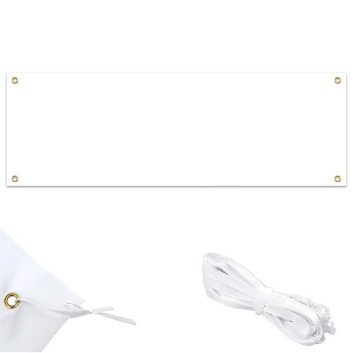 Banner 300x50cm weiß diy - banner,