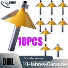 8mm Schaft Fasenfräser Hartmetall Holzbearbeitung Cutter Kugellager Kegelfräser