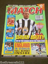 MATCH - DAVID BATTY TOON STAR - 16. NOVEMBER 1996