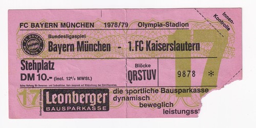 Alte eintrittskarte bayern - ,
