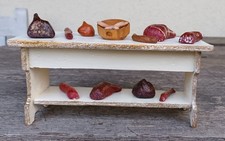 Zubehör für Puppenküche,Kaufmannsladen,Puppenstube  Verkaufstheke bestückt