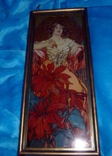 Goebel, herrliches MUCHA Fensterbild  "Autumn (Herbst)" aus alten Nachlass