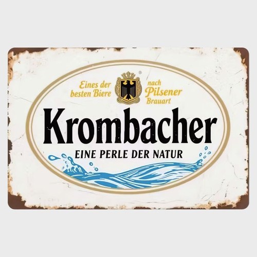 Blechschild krombacher bier - blechschild,