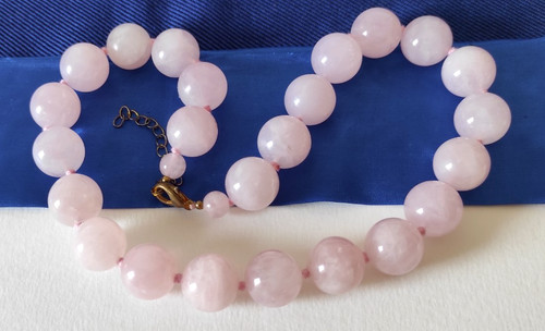 Rosenquarz kette collier - rosenquarz,