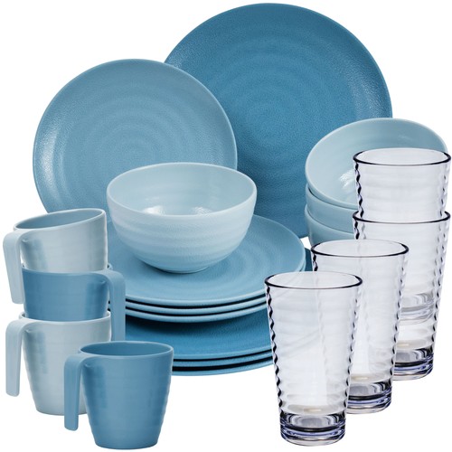 Melamin geschirr set blau - melamin,
