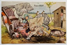 AK Motiv Scherz Spaß Auto Automobil Oldtimer um 1930 Unfall