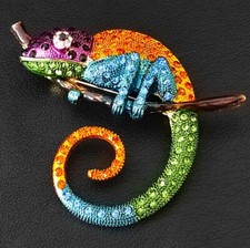 Eidechse Chamäleon Brosche