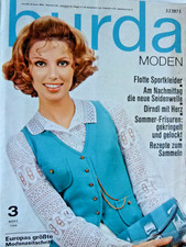 altes Burda Modeheft Ausgabe 3 von 1968, Anleitung + Schnittmuster