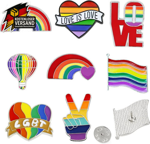 Stück regenbogen pins - 8,