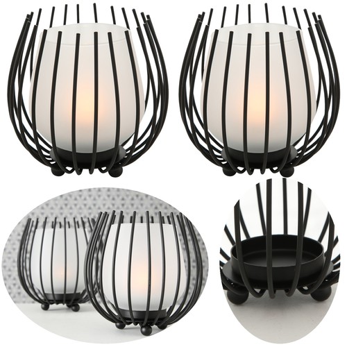 Metall glas windlicht - metall,
