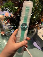 Swatch PASTELICIOUS TEAL - Selten Getragen, Ultra Flach Türkis