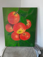 Acryl Bild Gemälde Äpfel Malerei Kunst UNIKAT Art HANDGEMALT