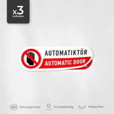 3x Aufkleber AUTOMATIK TÜR