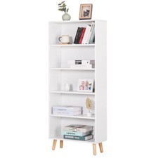 5 Fächern Regal Bücherregal Standregal Raumteiler Aufbewahrung Aktenregal Weiß